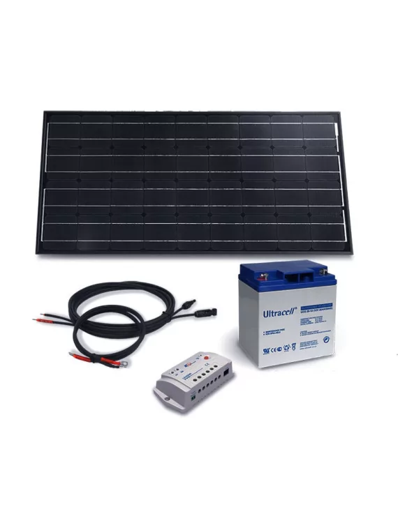 Kit solaire 100Wc - 28Ah - 12V