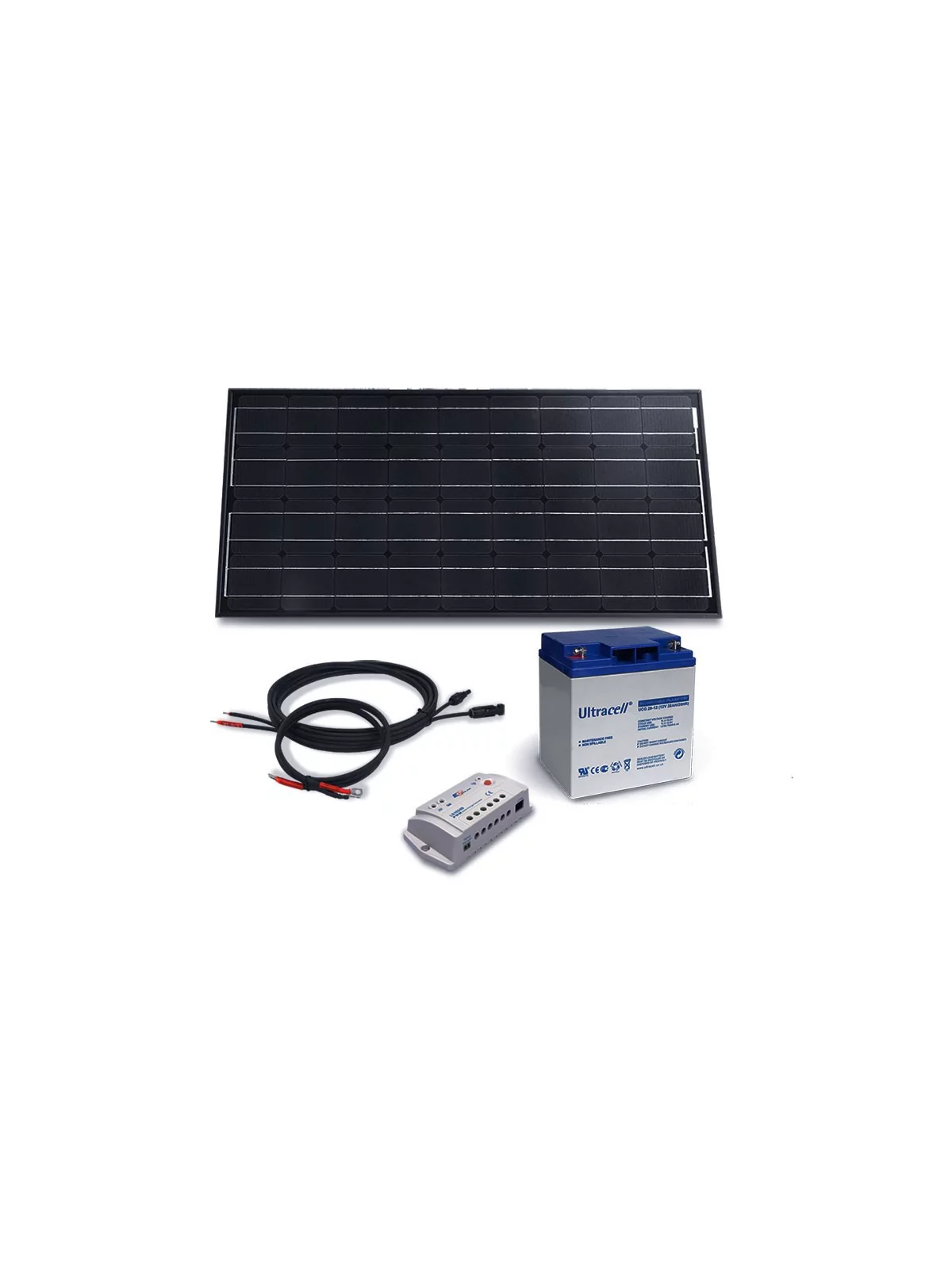 Kit solaire 100Wc - 28Ah - 12V