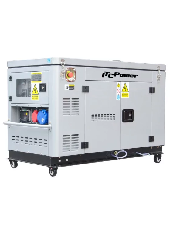 Dual voltage generator 230V/10KW - 400V/12.5 KVA Soundproof DG12000XSE-T