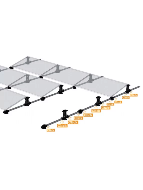 Structure for solar panel installation