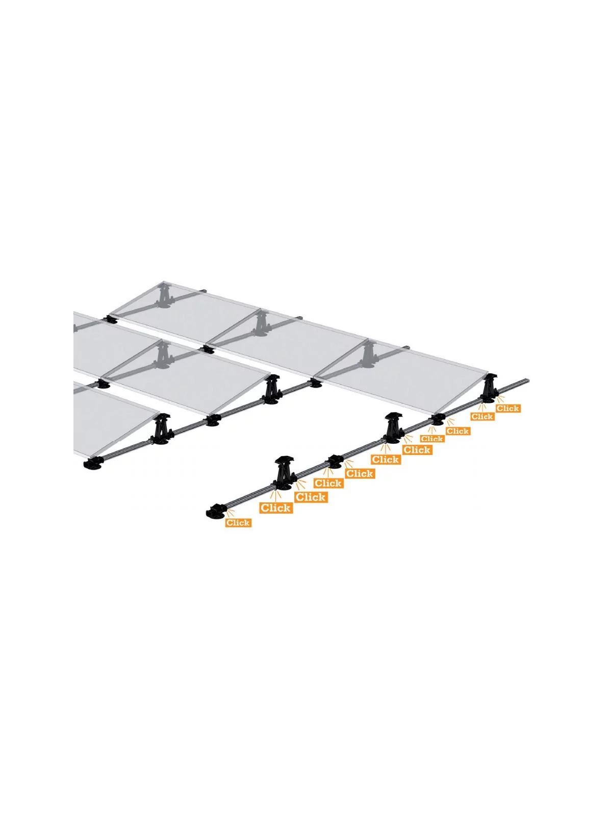 Structure for solar panel installation