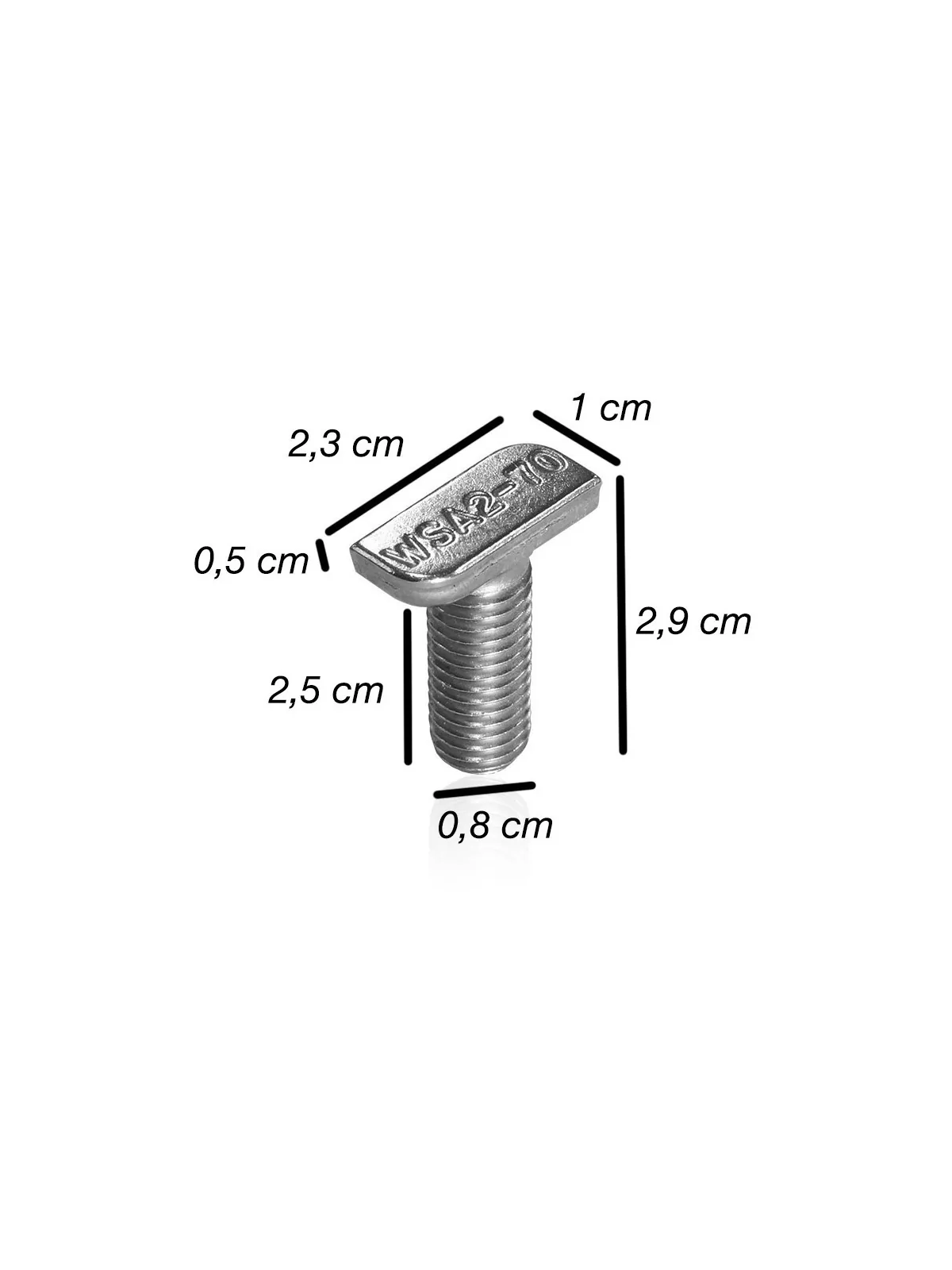 Boulon M8 tête marteau inox