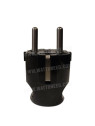 2P+T 16A male electrical plug, black