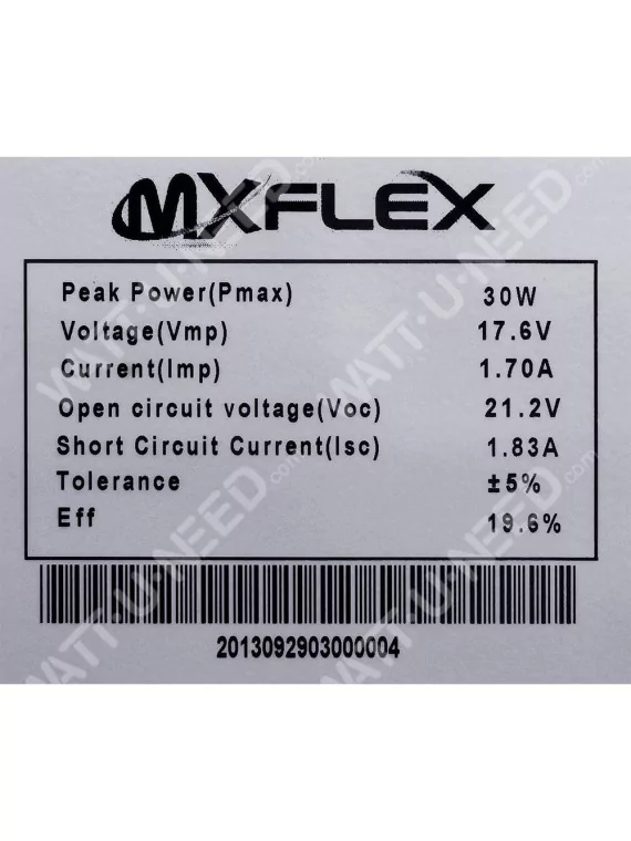 Solar Panel 12V MX FLEX Protect 30Wp Back Contact