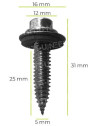 Fixing screw for metal sheet