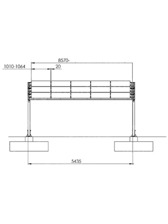 Double photovoltaic carport