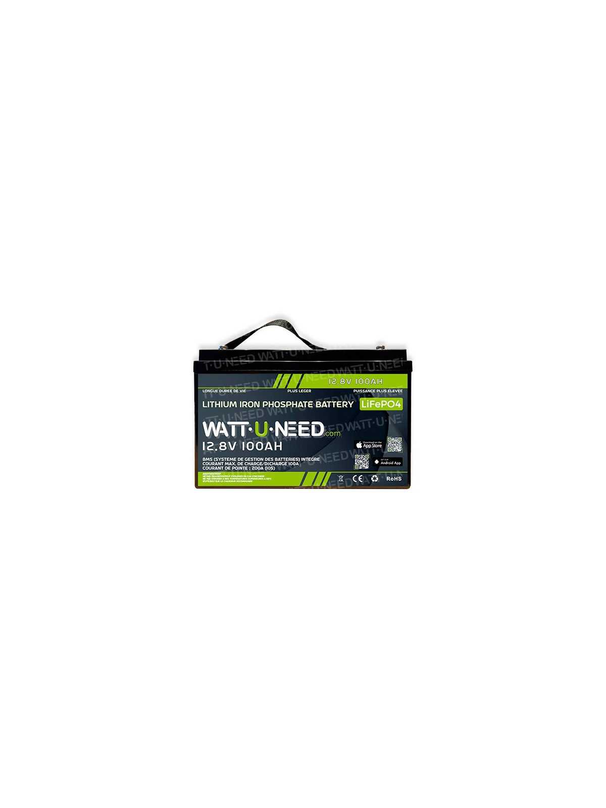 Batería de litio Wattuneed de 12,8 V y 100 Ah