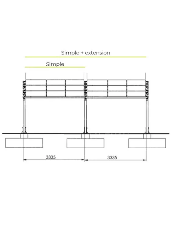 Carport fotovoltaico sencillo