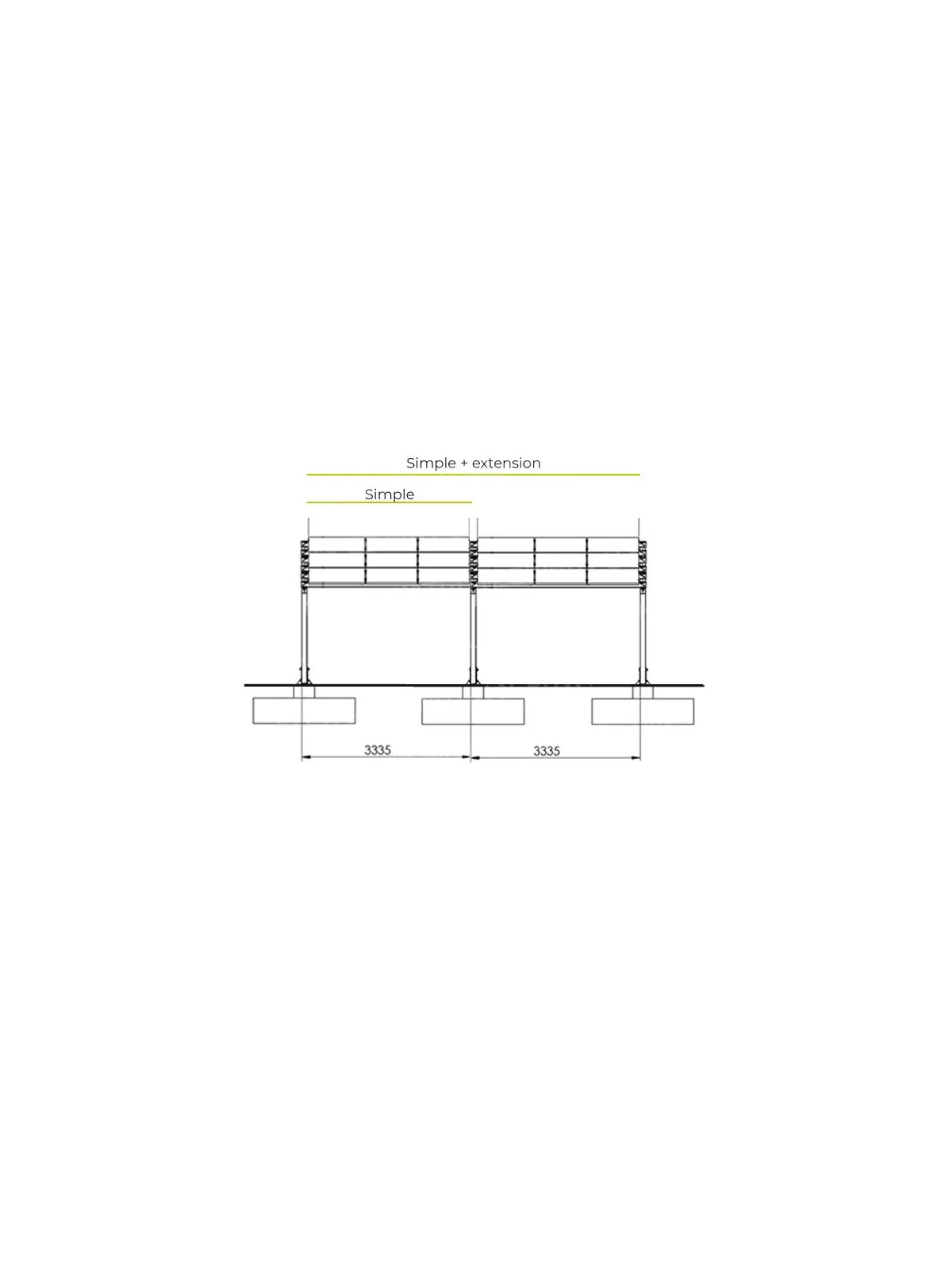 Carport fotovoltaico sencillo