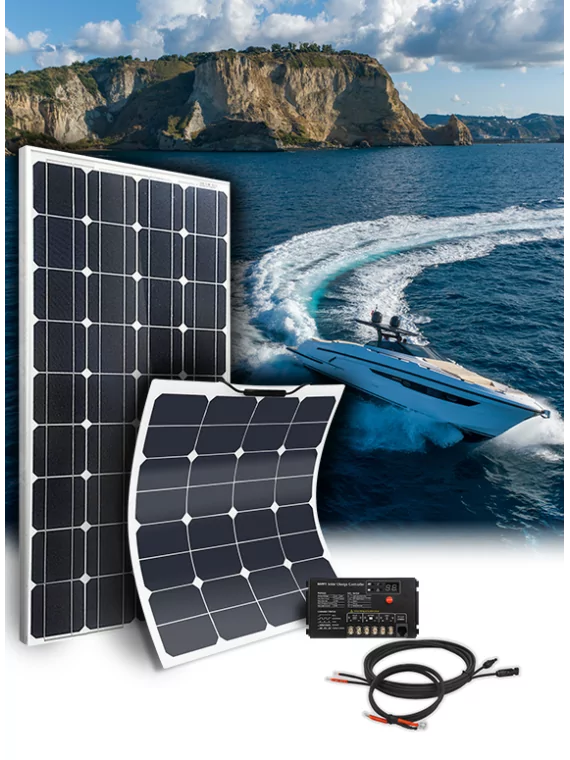 Solarset für Wohnmobile & Boote GRÖSSE S - 12V - konfigurierbar