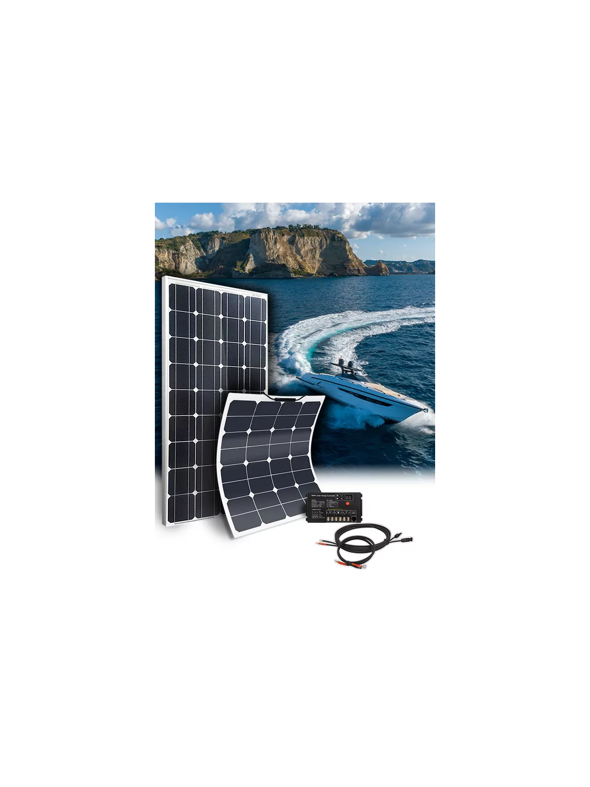 Solarset für Wohnmobile & Boote GRÖSSE S - 12V - konfigurierbar