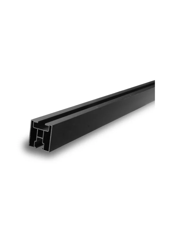 Carril de aluminio anodizado negro 40x40 para fijación de paneles solares