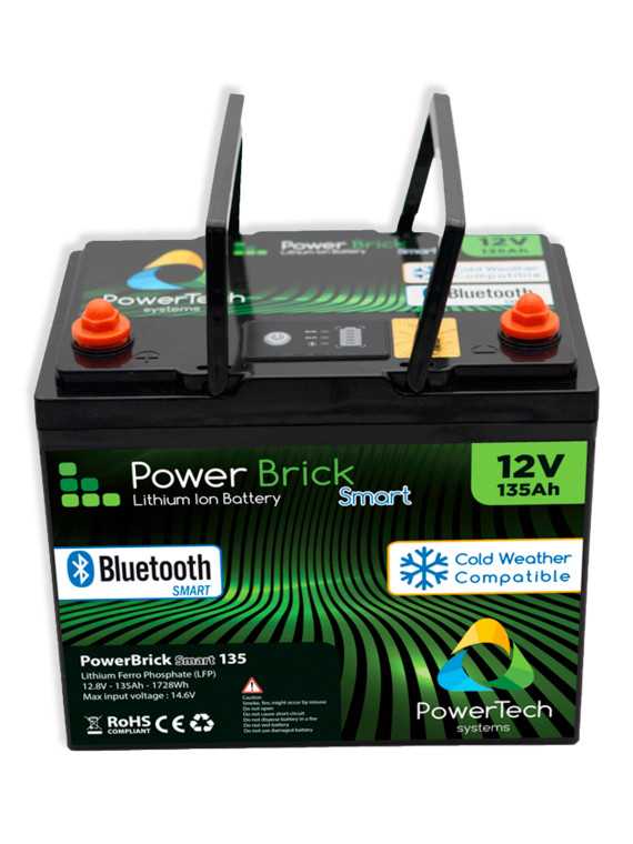 PowerBrick+ Smart BT + Heater 12V 135Ah lithium battery with Bluetooth and PB+B/H12/135 cell heater