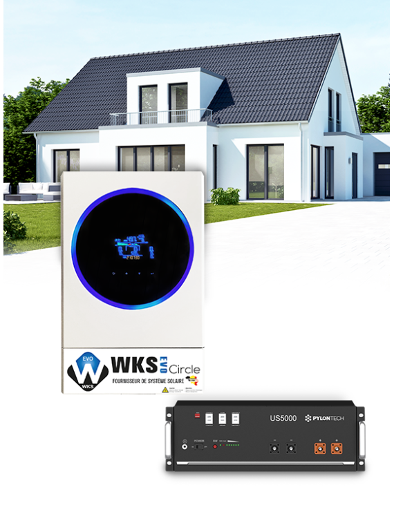 WKS EVO Circle 5.6 kVA inverter and Pylontech lithium battery pack