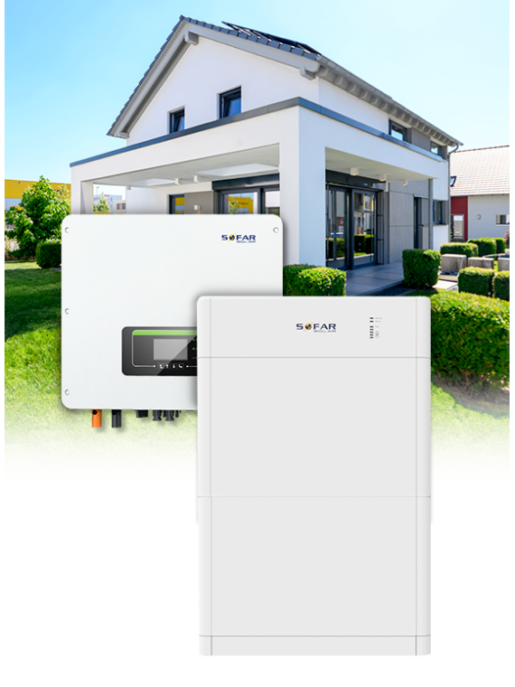 Sofar Solar 10 kVA three-phase inverter pack - HYD-KTL-3PH and 10kWh high-voltage battery