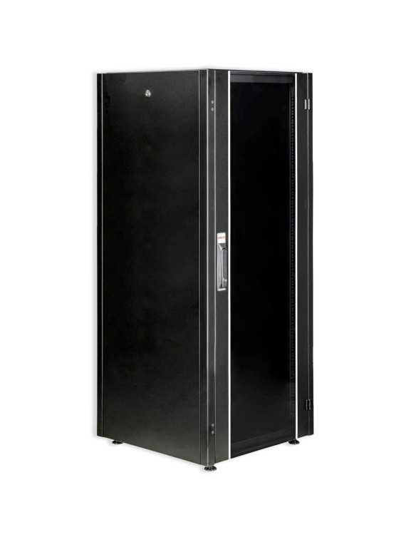 19'' 32U Rack-Schrank für Pylontech schwarze Tür und gehärtetes Glas