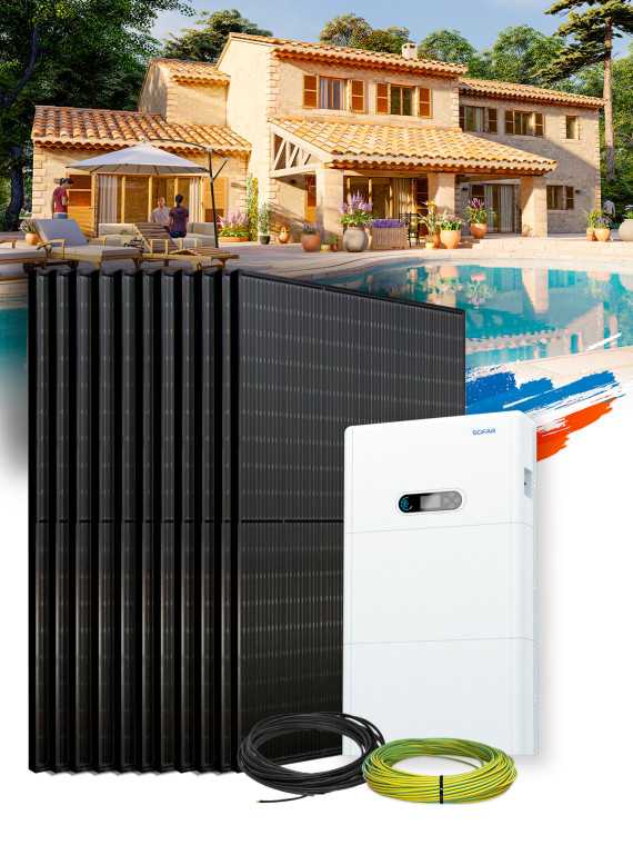 Kit autoconsommation 20 panneaux 6 kW avec installation en France