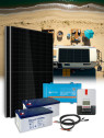 Kit 1 panel 500VA con aerogenerador y almacenamiento