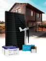 Kit 1 panel 500VA with wind turbine and storage