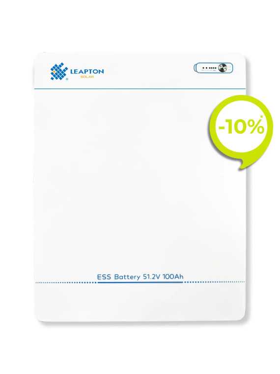 Inversor Deye de 5 kVA y batería de litio Leapton EL-A05 de 5,12 kWh