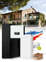 Self-consumption / reinjection kit 25 panels 10 kW with storage and installation in France