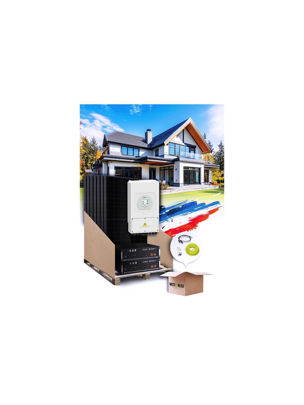 Kit autoconsommation 25 panels 10 kVA with storage and installation in France