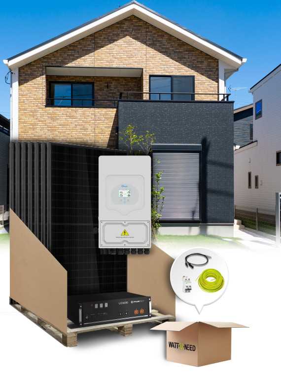 Kit autoconsommation / réinjection triphasé 18 panneaux 8 kVa avec stockage