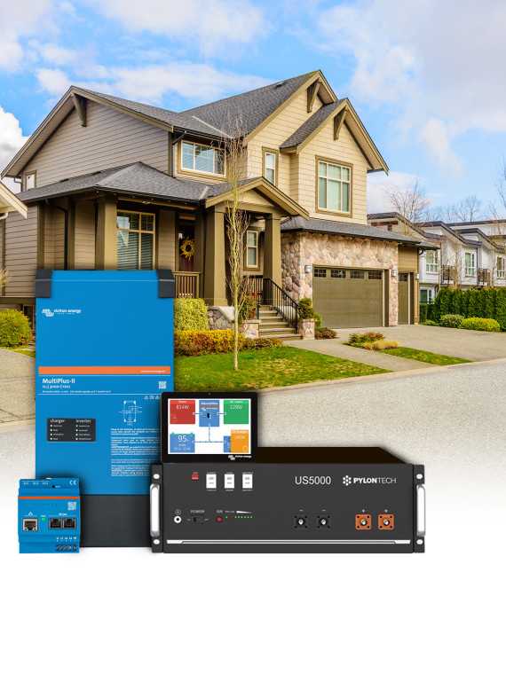 3 kVA omvormerpakket en Pylontech US5000 4,8 kWh lithiumaccu