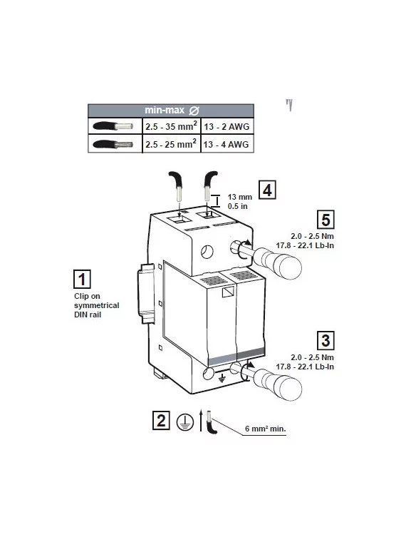 BT surge protector - single pole 40Ka