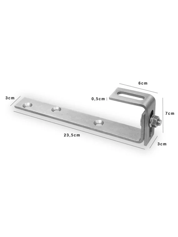 Adjustable fixing hook for slates