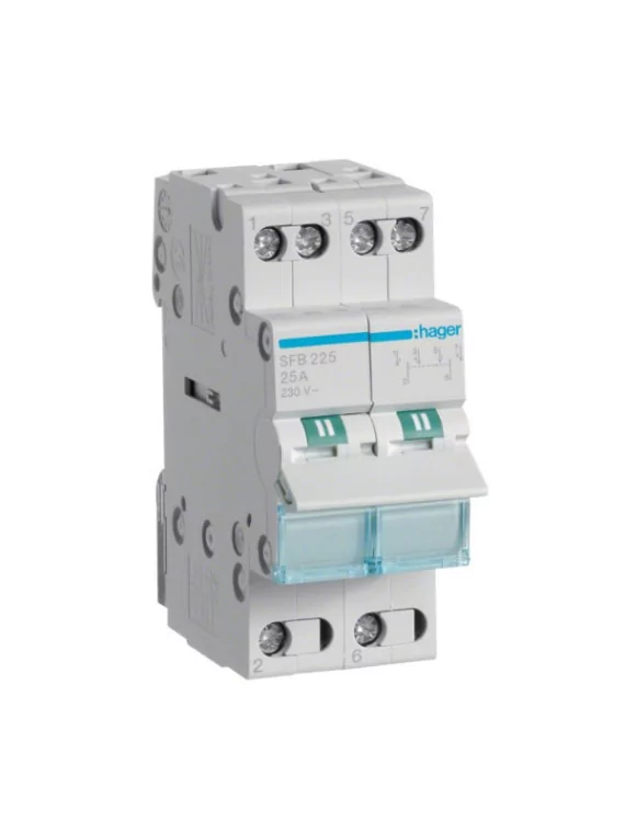 Modular change-over switch 2x 25A