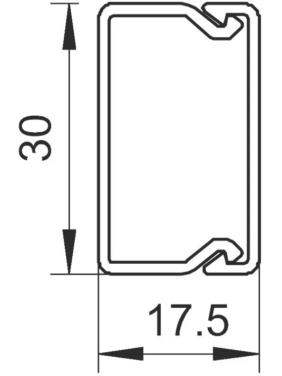 Canal blanco 30 x 15 mm