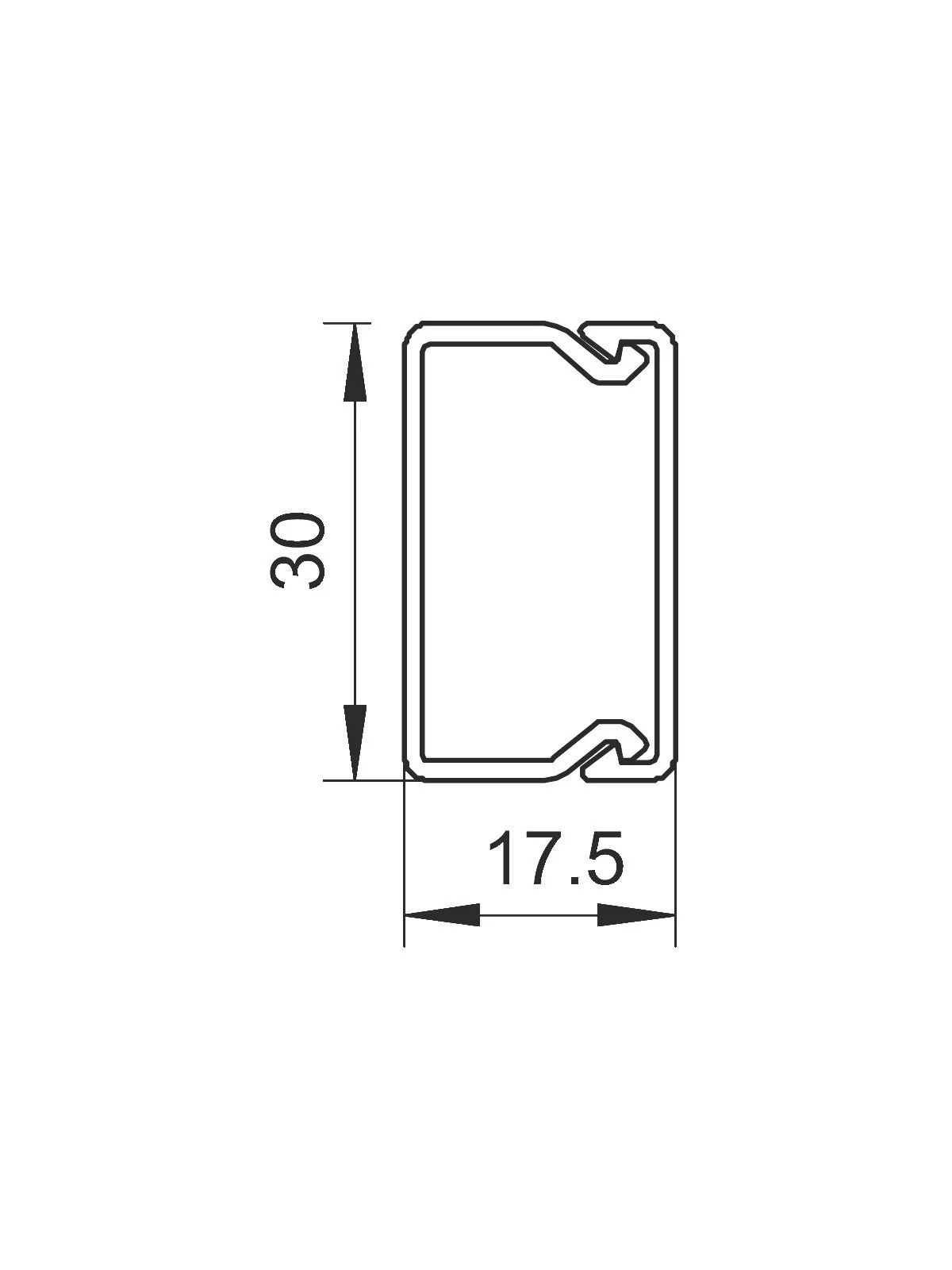 Canal blanco 30 x 15 mm