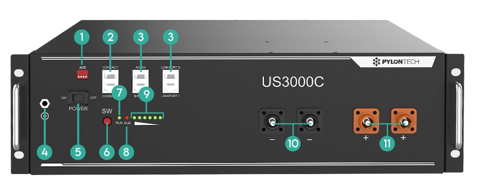 Détails batterie US3000C