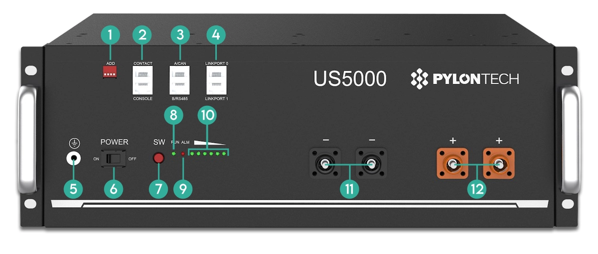 Batterie Lithium Pylontech US5000 +100 - 4.8kWh