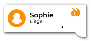 Bulle de l'avis client de Sophie originaire de Liège