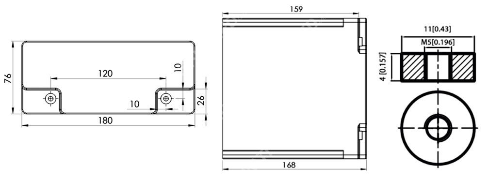 Dimensions PowerBrick 12V 20Ah