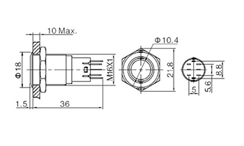 Size: Commutateur LED robuste