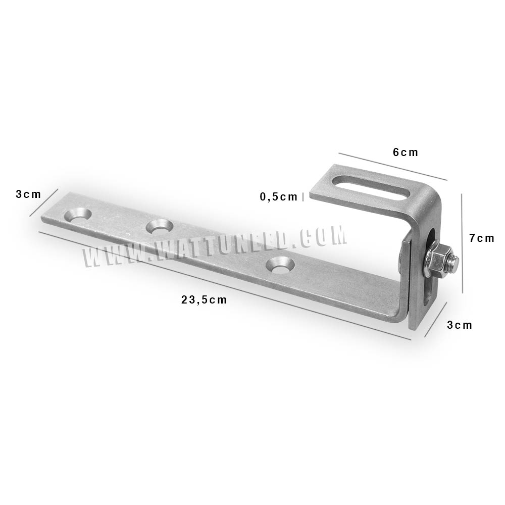 Dimensions: crochet de fixation reglable pour ardoise